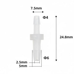 Straight Ink Tube Connector Φ6 To Φ4